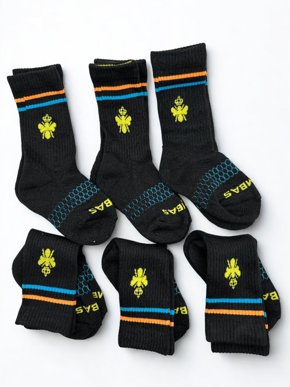 Bombas 6 pairs Junior Kids Sock (5-8 years old)  Size XS